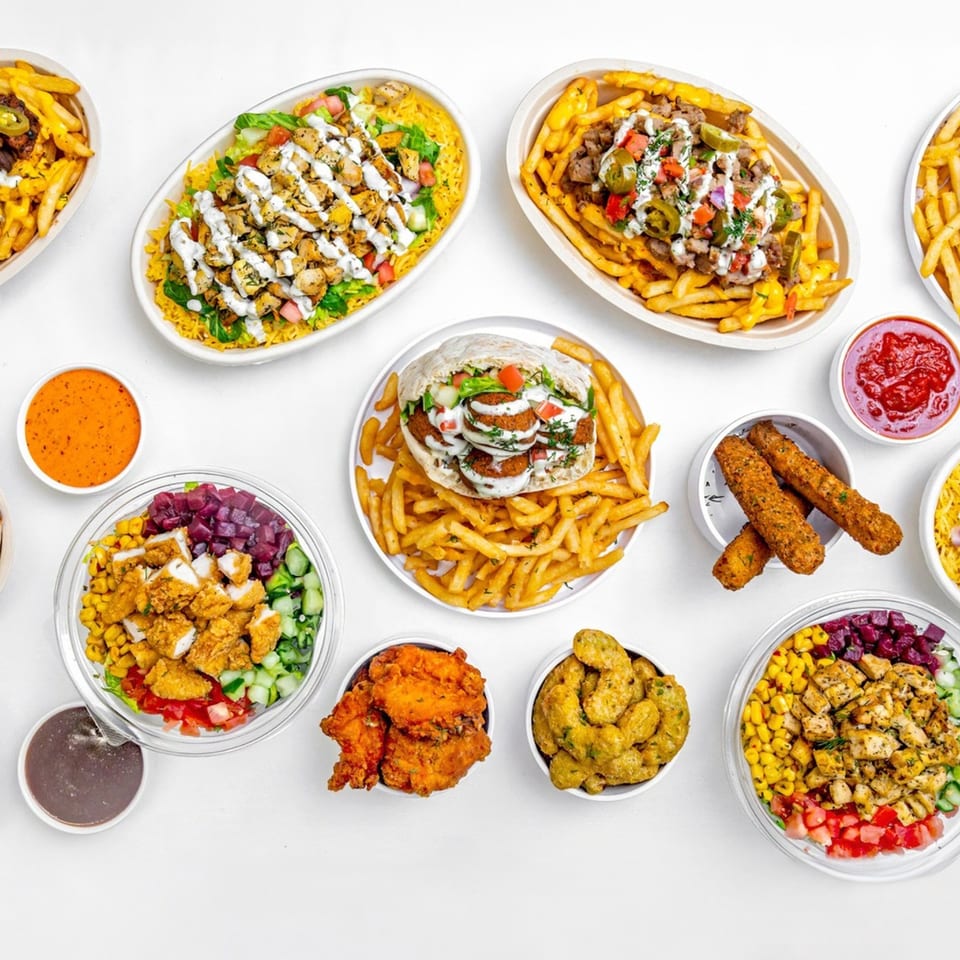 Halal Bros Grill food spread